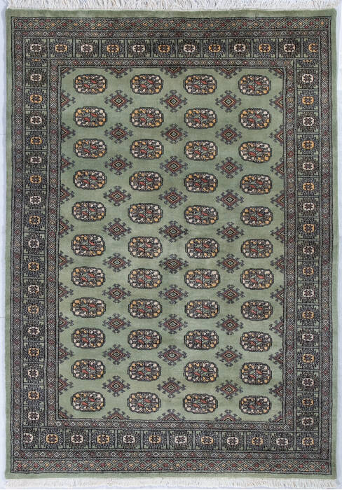 Bokhara Green Hand Knotted 48 X 65 Area Rug 700-148193 Image 0
