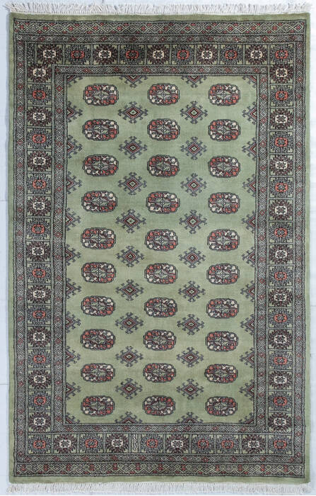 Bokhara Green Hand Knotted 41 X 64 Area Rug 700-148194 Image 0