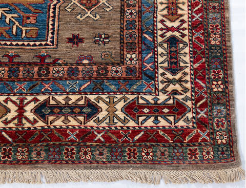 Kazak Grey Hand Knotted 58 X 82 Area Rug 700-148195 Image 6