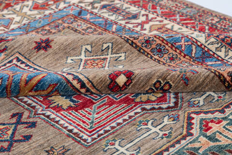 Kazak Grey Hand Knotted 58 X 82 Area Rug 700-148195 Image 7