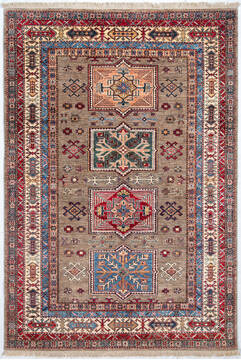 Kazak Grey Hand Knotted 5'8" X 8'2"  Area Rug 700-148195