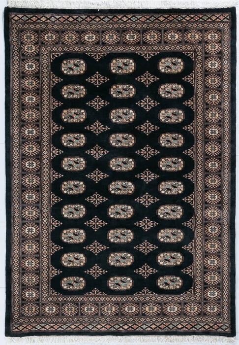 Bokhara Black Hand Knotted 41 X 59 Area Rug 700-148198 Image 0
