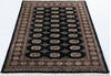 Bokhara Black Hand Knotted 41 X 59 Area Rug 700-148198 Thumb 1