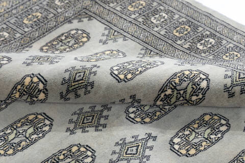 Bokhara Grey Hand Knotted 42 X 62 Area Rug 700-148200 Image 5