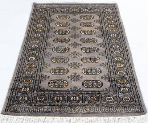 Bokhara Grey Hand Knotted 31 X 51 Area Rug 700-148201 Image 1