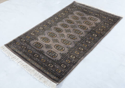 Bokhara Grey Hand Knotted 31 X 51 Area Rug 700-148201 Image 2