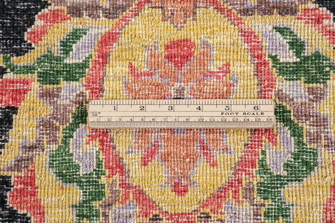Chobi Black Hand Knotted 83 X 911 Area Rug 700-148202 Image 8