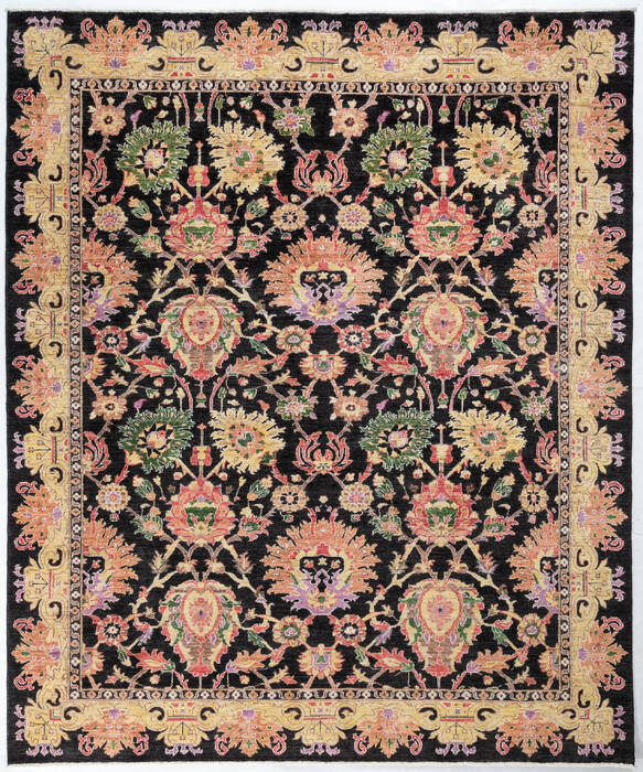 Chobi Black Hand Knotted 83 X 911 Area Rug 700-148202 Image 0