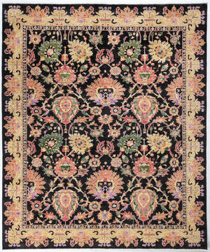 Chobi Black Hand Knotted 8'3" X 9'11"  Area Rug 700-148202