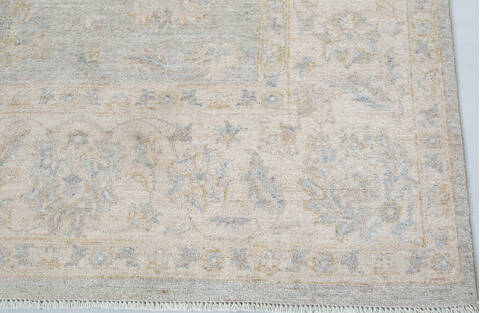Chobi Light Blue Hand Knotted 82 X 100 Area Rug 700-148204 Image 4