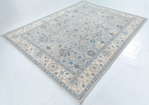 Chobi Grey Hand Knotted 90 X 119 Area Rug 700-148205 Image 2