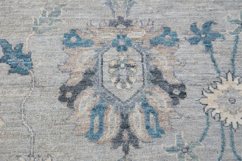 Chobi Grey Hand Knotted 90 X 119 Area Rug 700-148205 Image 5