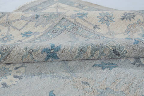 Chobi Grey Hand Knotted 90 X 119 Area Rug 700-148205 Image 8