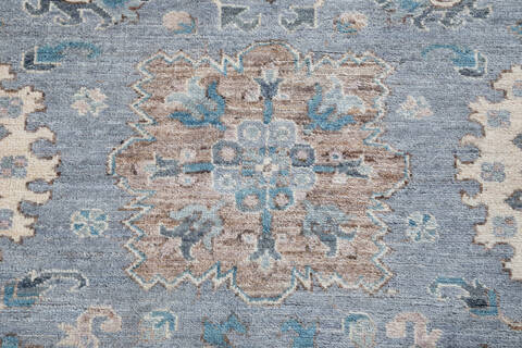 Chobi Grey Hand Knotted 83 X 98 Area Rug 700-148207 Image 4