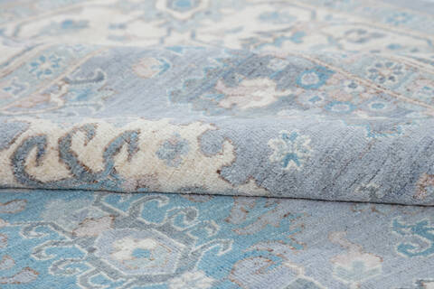 Chobi Grey Hand Knotted 83 X 98 Area Rug 700-148207 Image 7