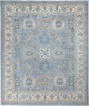 Chobi Grey Hand Knotted 8'3" X 9'8"  Area Rug 700-148207