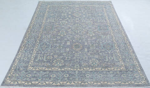 Chobi Grey Hand Knotted 50 X 70 Area Rug 700-148209 Image 1