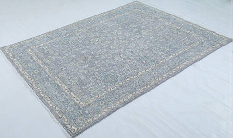 Chobi Grey Hand Knotted 50 X 70 Area Rug 700-148209 Image 2