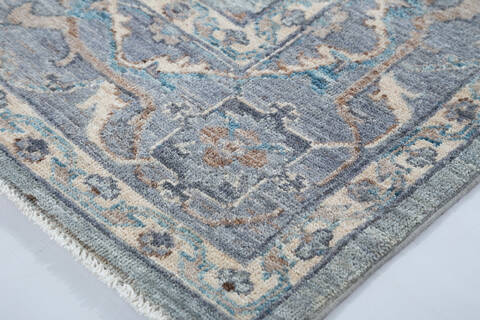Chobi Light Gray Hand Knotted 51 X 70 Area Rug 700-148211 Image 6