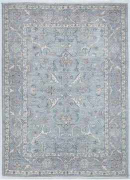 Chobi Light Gray Hand Knotted 5'1" X 7'0"  Area Rug 700-148211