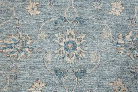 Chobi Light Blue Hand Knotted 41 X 60 Area Rug 700-148217 Image 3