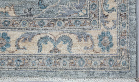 Chobi Light Blue Hand Knotted 41 X 60 Area Rug 700-148217 Image 4