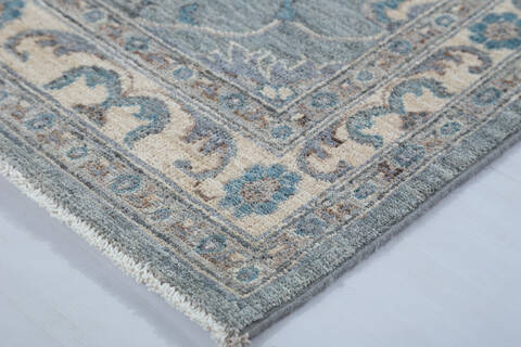Chobi Light Blue Hand Knotted 41 X 60 Area Rug 700-148217 Image 5