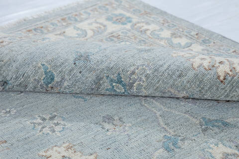 Chobi Light Blue Hand Knotted 41 X 60 Area Rug 700-148217 Image 6