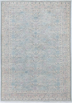 Chobi Green Hand Knotted 4'9" X 6'10"  Area Rug 700-148219