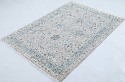 Chobi Beige Hand Knotted 34 X 50 Area Rug 700-148220 Image 2