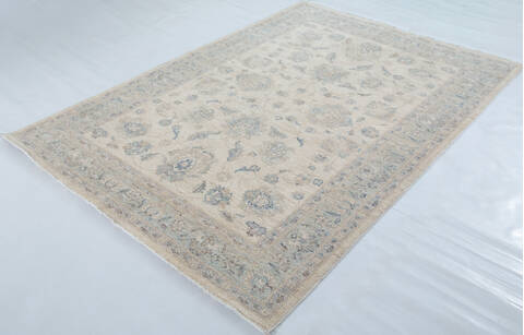 Chobi Beige Hand Knotted 411 X 71 Area Rug 700-148221 Image 2