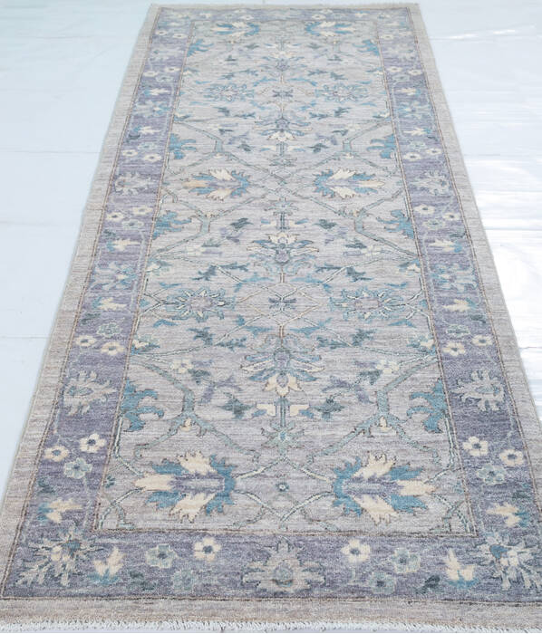 Chobi Beige Runner Hand Knotted 34 X 50 Area Rug 700-148223 Image 1