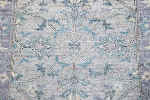 Chobi Beige Runner Hand Knotted 34 X 50 Area Rug 700-148223 Image 3