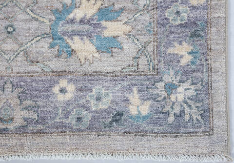 Chobi Beige Runner Hand Knotted 34 X 50 Area Rug 700-148223 Image 4