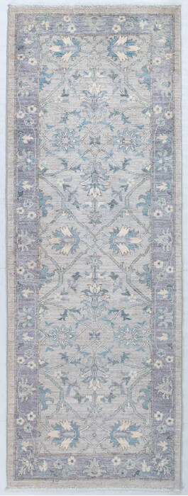Chobi Beige Runner Hand Knotted 34 X 50 Area Rug 700-148223 Image 0