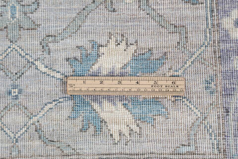 Chobi Light Gray Runner Hand Knotted 30 X 80  Area Rug 700-148224 Image 7