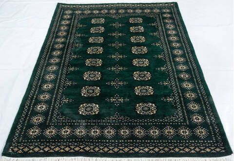 Bokhara Green Hand Knotted 42 X 510 Area Rug 700-148225 Image 1