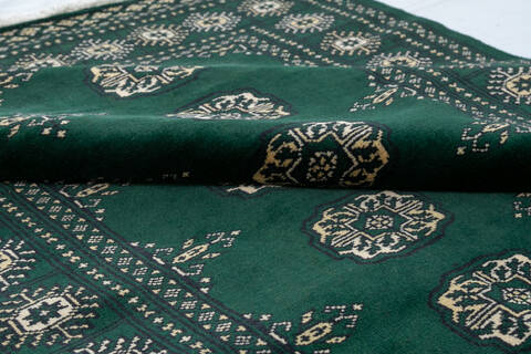 Bokhara Green Hand Knotted 42 X 510 Area Rug 700-148225 Image 6