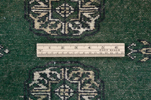 Bokhara Green Hand Knotted 42 X 510 Area Rug 700-148225 Image 7