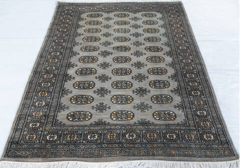 Bokhara Grey Hand Knotted 41 X 64 Area Rug 700-148226 Image 1