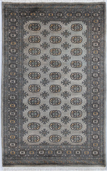 Bokhara Grey Hand Knotted 41 X 64 Area Rug 700-148226 Image 0