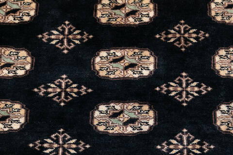 Bokhara Black Hand Knotted 44 X 510 Area Rug 700-148228 Image 3
