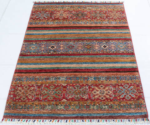 Chobi Red Hand Knotted 34 X 50 Area Rug 700-148230 Image 1