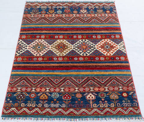 Chobi Red Hand Knotted 33 X 50 Area Rug 700-148232 Image 1