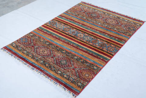 Chobi Red Hand Knotted 36 X 51 Area Rug 700-148234 Image 2