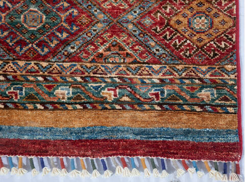 Chobi Red Hand Knotted 36 X 51 Area Rug 700-148234 Image 3