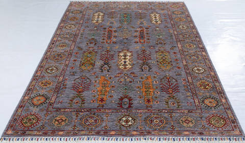 Chobi Grey Hand Knotted 51 X 610 Area Rug 700-148237 Image 1