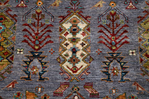 Chobi Grey Hand Knotted 51 X 610 Area Rug 700-148237 Image 4