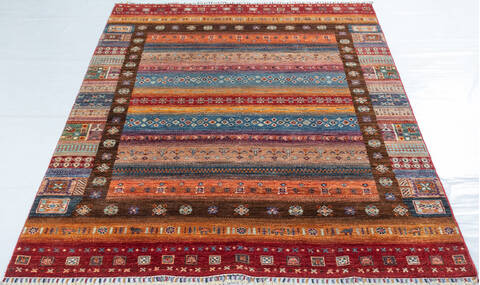 Chobi Multicolor Hand Knotted 59 X 711 Area Rug 700-148239 Image 1