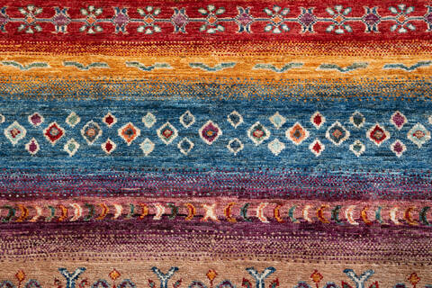 Chobi Multicolor Hand Knotted 59 X 711 Area Rug 700-148239 Image 4